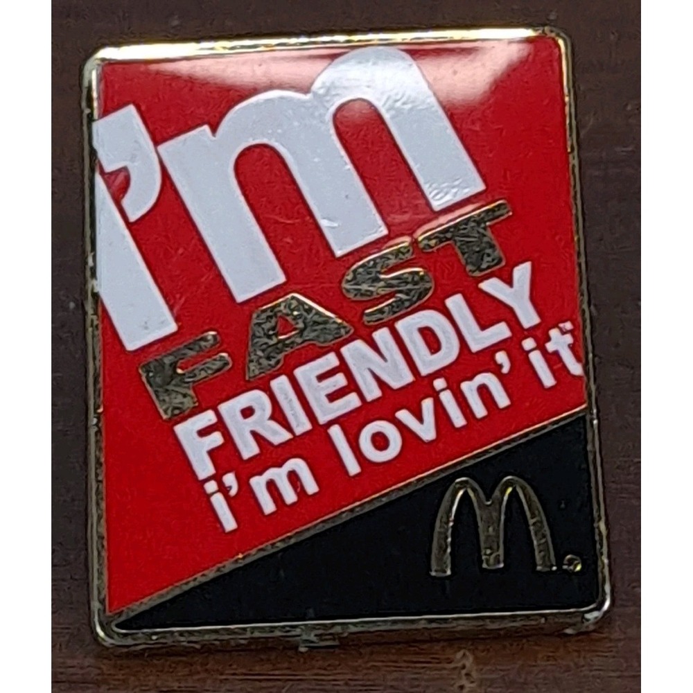 McDonald's‎ I'm Fast Friendly I'm Lovin' It McDonald's Employee Lapel Hat Pin